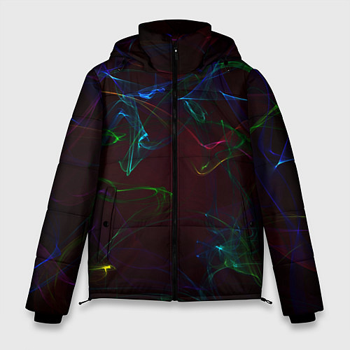 Мужская зимняя куртка CURVE NEON ABSTRACTION / 3D-Черный – фото 1