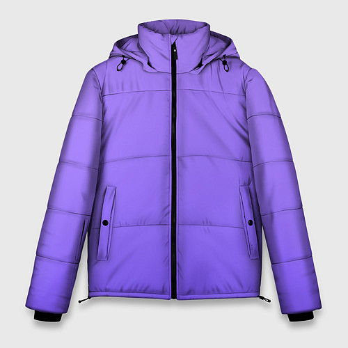 Мужская зимняя куртка Красивый фиолетовый светлый градиент / 3D-Черный – фото 1