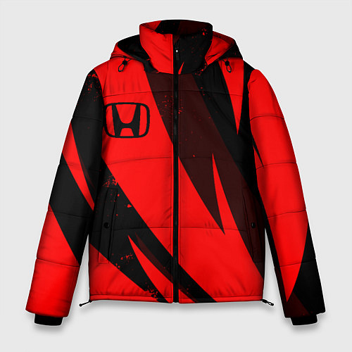 Мужская зимняя куртка HONDA RED ХОНДА КРАСНЫЙ / 3D-Черный – фото 1