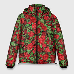Куртка зимняя мужская Букет алых роз, цвет: 3D-красный