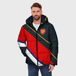 Куртка зимняя мужская Arsenal арсенал football, цвет: 3D-светло-серый — фото 2