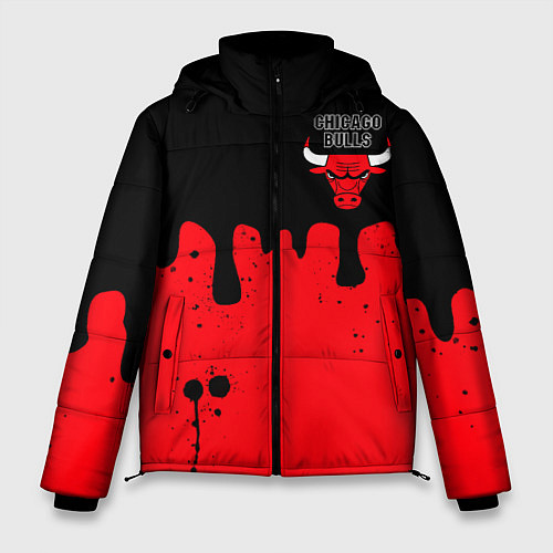 Мужская зимняя куртка Chicago Bulls Чикаго Буллз Логотип / 3D-Красный – фото 1