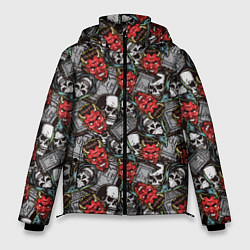 Куртка зимняя мужская Бесы и Смерть, цвет: 3D-черный