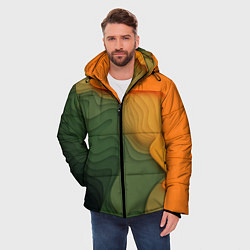 Куртка зимняя мужская Зеленые дюны, цвет: 3D-черный — фото 2