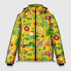 Куртка зимняя мужская Фрукты, лето, цвет: 3D-черный