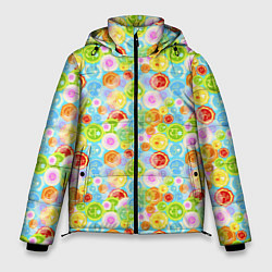 Куртка зимняя мужская Чакры символы, цвет: 3D-светло-серый