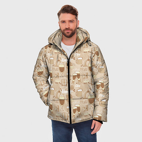 Мужская зимняя куртка Пивбар / 3D-Светло-серый – фото 3