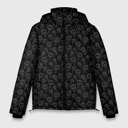 Мужская зимняя куртка Черепа - фон / 3D-Черный – фото 1