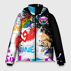 Куртка зимняя мужская 6ix9ine сикс найн, цвет: 3D-светло-серый