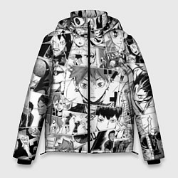 Куртка зимняя мужская Волейбол!! pattern, цвет: 3D-черный