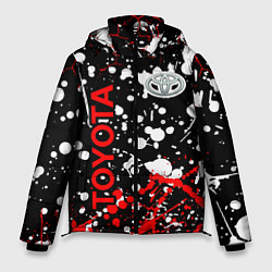 Куртка зимняя мужская Toyota тойота брызги красок, цвет: 3D-светло-серый