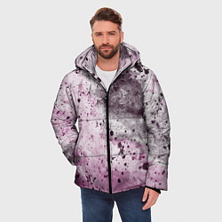 Куртка зимняя мужская Гранж Разводы и брызги краски, цвет: 3D-светло-серый — фото 2