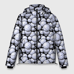 Куртка зимняя мужская Волейбольные Мячи Volleyballs, цвет: 3D-черный
