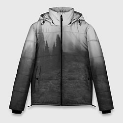 Куртка зимняя мужская Туманный лес - туман, цвет: 3D-красный