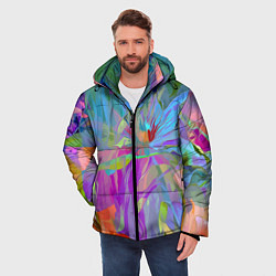 Куртка зимняя мужская Abstract color pattern Summer 2022, цвет: 3D-светло-серый — фото 2