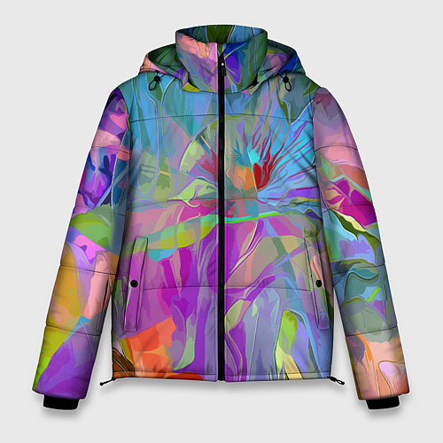 Мужская зимняя куртка Abstract color pattern Summer 2022 / 3D-Красный – фото 1