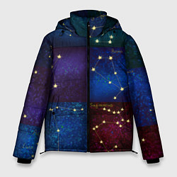 Куртка зимняя мужская Созвездия Северного полушария летом, цвет: 3D-черный