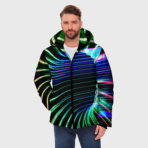 Мужская зимняя куртка Portal Fashion pattern Neon / 3D-Светло-серый – фото 3