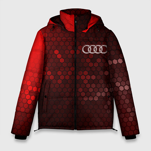 Мужская зимняя куртка AUDI Соты / 3D-Черный – фото 1