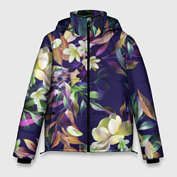 Куртка зимняя мужская Цветы Красочный Букет, цвет: 3D-черный