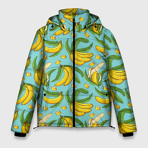 Мужская зимняя куртка Banana pattern Summer Fashion 2022 / 3D-Черный – фото 1