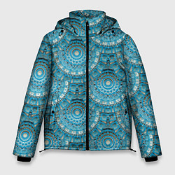 Куртка зимняя мужская Круговые узоры, цвет: 3D-светло-серый