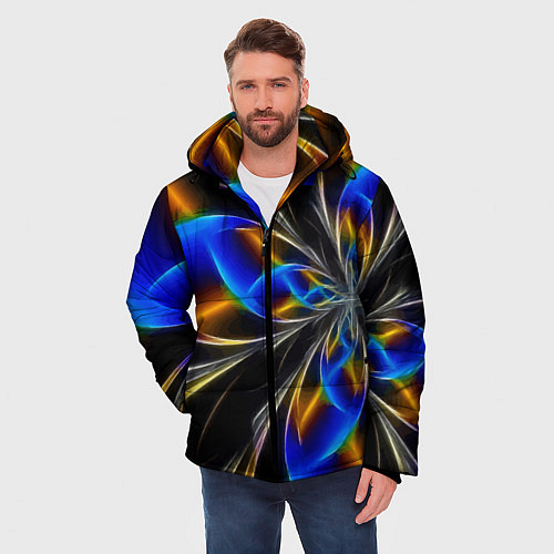 Мужская зимняя куртка Neon vanguard pattern Fashion 2023 / 3D-Светло-серый – фото 3