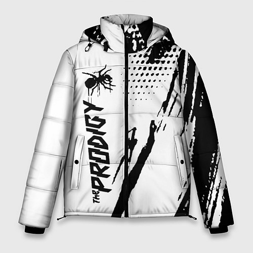 Мужская зимняя куртка The prodigy - логотип / 3D-Черный – фото 1