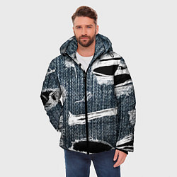 Куртка зимняя мужская Джинсовое рваньё Fashion trend, цвет: 3D-черный — фото 2