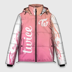 Куртка зимняя мужская Twice - название и лого группы под Градиент, цвет: 3D-светло-серый