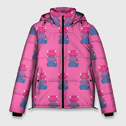 Куртка зимняя мужская Котики светофоры, цвет: 3D-светло-серый