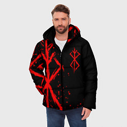 Куртка зимняя мужская КЛЕЙМО ЖЕРТВЫ BERSERK БЕРСЕРК, цвет: 3D-красный — фото 2