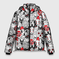 Куртка зимняя мужская Studio Ghibli Stars, цвет: 3D-светло-серый