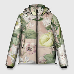 Куртка зимняя мужская Цветы Свадебный Букет, цвет: 3D-светло-серый