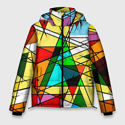 Куртка зимняя мужская ЦВЕТНОЙ ВИТРАЖ, цвет: 3D-черный
