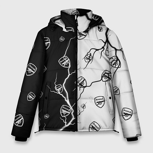 Мужская зимняя куртка АРСЕНАЛ - Молнии Паттерн / 3D-Черный – фото 1