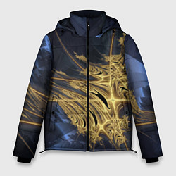 Куртка зимняя мужская Фрактальная футуристическая композиция Абстракция, цвет: 3D-красный
