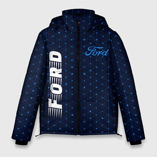 Мужская зимняя куртка FORD Ford - Абстракция / 3D-Черный – фото 1
