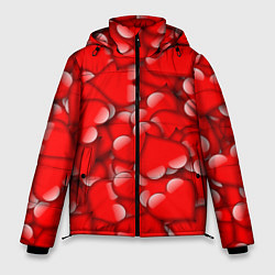 Куртка зимняя мужская LOVING HEARTS, цвет: 3D-красный