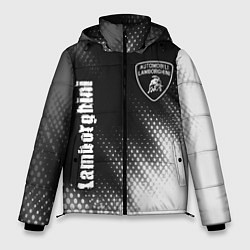 Куртка зимняя мужская LAMBORGHINI Lamborghini Абстракция, цвет: 3D-черный
