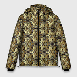 Куртка зимняя мужская Золотые узоры Gold, цвет: 3D-черный