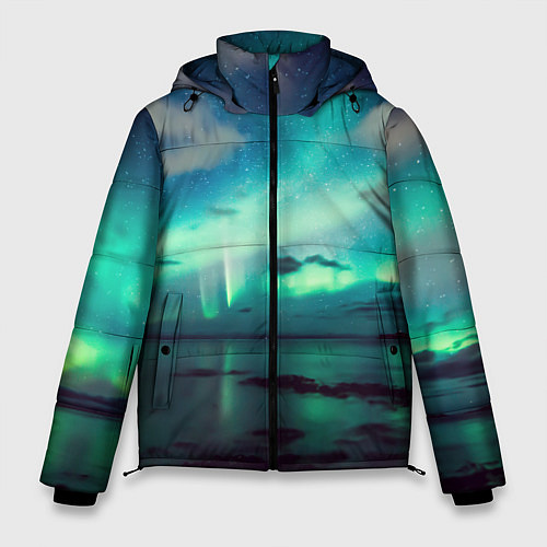 Мужская зимняя куртка Aurora borealis / 3D-Черный – фото 1