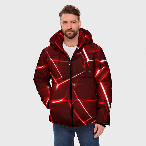 Мужская зимняя куртка Red fault / 3D-Светло-серый – фото 3
