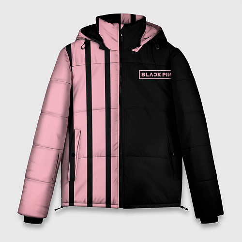 Мужская зимняя куртка BLACKPINK HALF BLACK-PINK MINI LOGO / 3D-Красный – фото 1