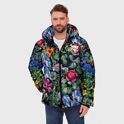 Куртка зимняя мужская Цветы Старый Сад, цвет: 3D-красный — фото 2