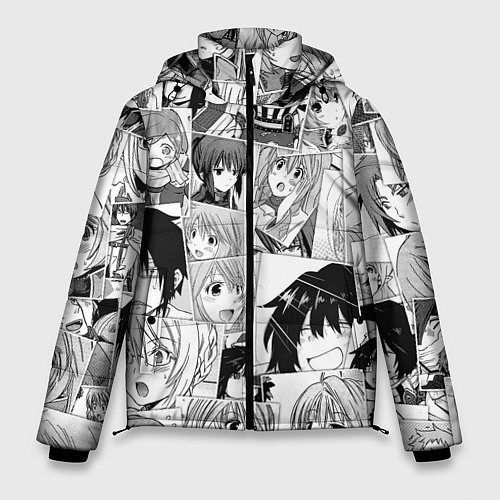 Мужская зимняя куртка Log Horizon pattern / 3D-Черный – фото 1