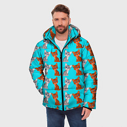 Куртка зимняя мужская CURIOUS KITTENS, цвет: 3D-светло-серый — фото 2