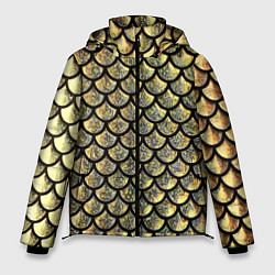 Куртка зимняя мужская Чешуя золотая, цвет: 3D-красный
