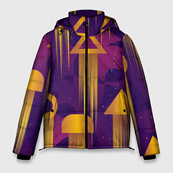 Куртка зимняя мужская Игровые геометрические фигуры, цвет: 3D-черный