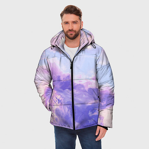 Мужская зимняя куртка Муссон Красок / 3D-Светло-серый – фото 3